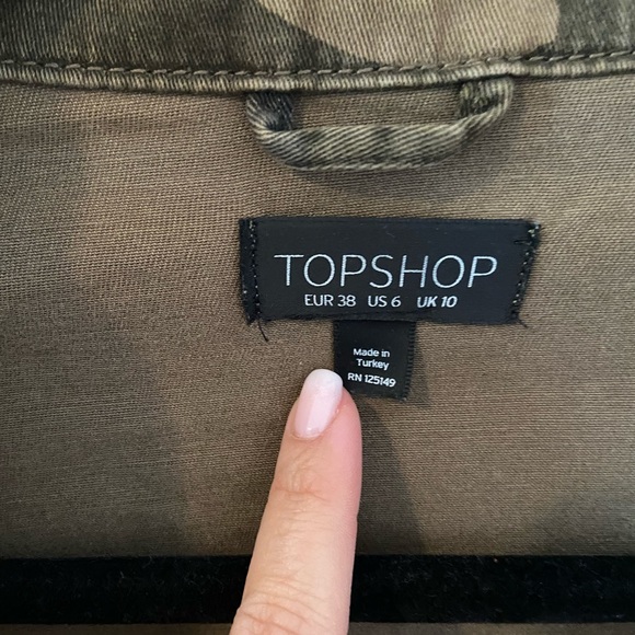 Topshop Camo Army Jacket - Picture 2 of 4